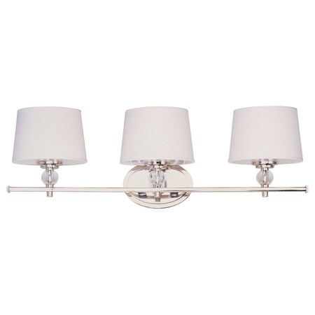 Maxim Three Light Polished Nickel Vanity 12763WTPN